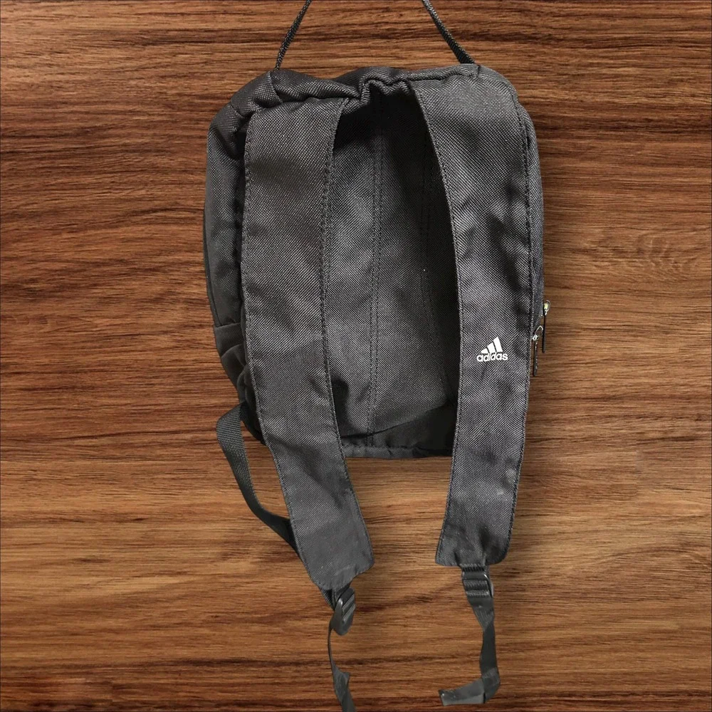 Adidas‎ Mini Backpack Black Bag Lightweight Small Travel School - Picture 5 of 6